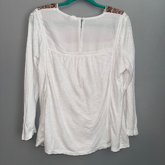 EUC Anthropologie Akemi + Kin Veyo Long Sleeve Blouse Size Large - Picture 7 of 8